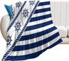 Ship Rudder Print Blanket Soft Fleece Flannel Lightweight Nautical Blanket Cozy Warm Plush Throw Blanket Sofa Couch Chair Decor