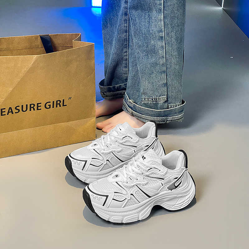 Increase Height With Holes Women's Shoes Spring Autumn Vulcanize Walking Sneakers For Women Training & Exercise Sport