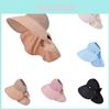 Summer Wide Brim Hat With Detachable Shoulder Cape For Sun Protection And Breathability