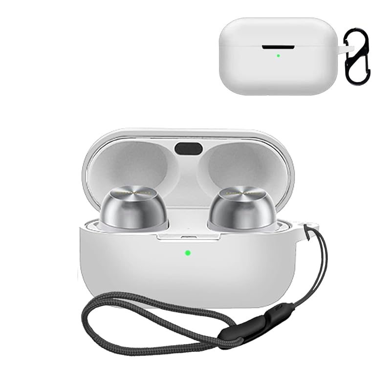 

For Technics EAH-AZ100 for case cover [NOUKAJU] wireless earphones silicon protective case (With carabiner + strap included) ) Fall prevention Scratch