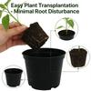 10PCS Black Plant Nursery Pots with Drainage Holes Home Indoor Outdoor Balcony Garden Planting Flower Pots Plastic Grow Boxes