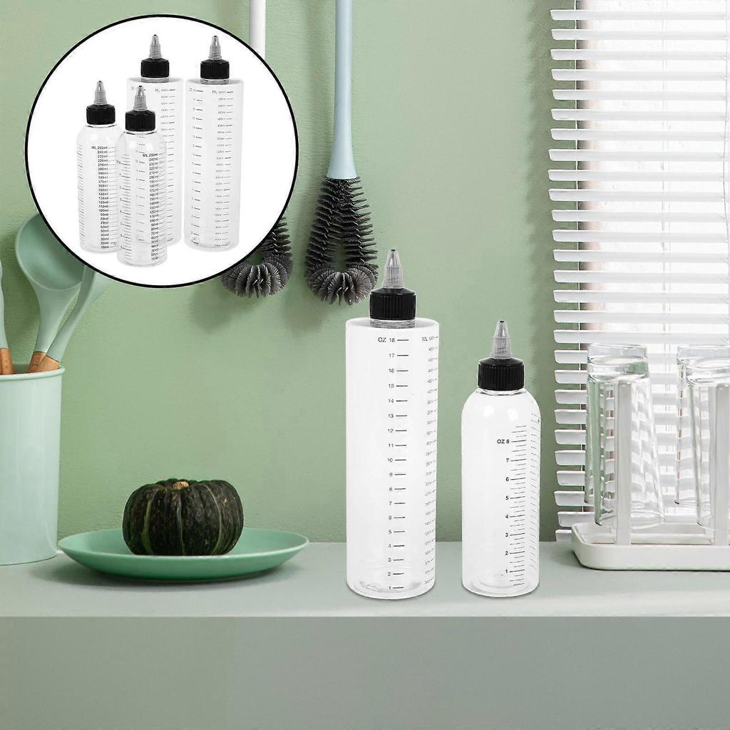 Plastic Transparent Bottles for Hair Dye Clear Squeeze Applicator 16Pcs