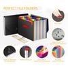 Expanding File Organiser Box Files Folder,24 Pockets Document Organiser Filing Boxes,Document Folder,Fun Storage Concertina File Folders