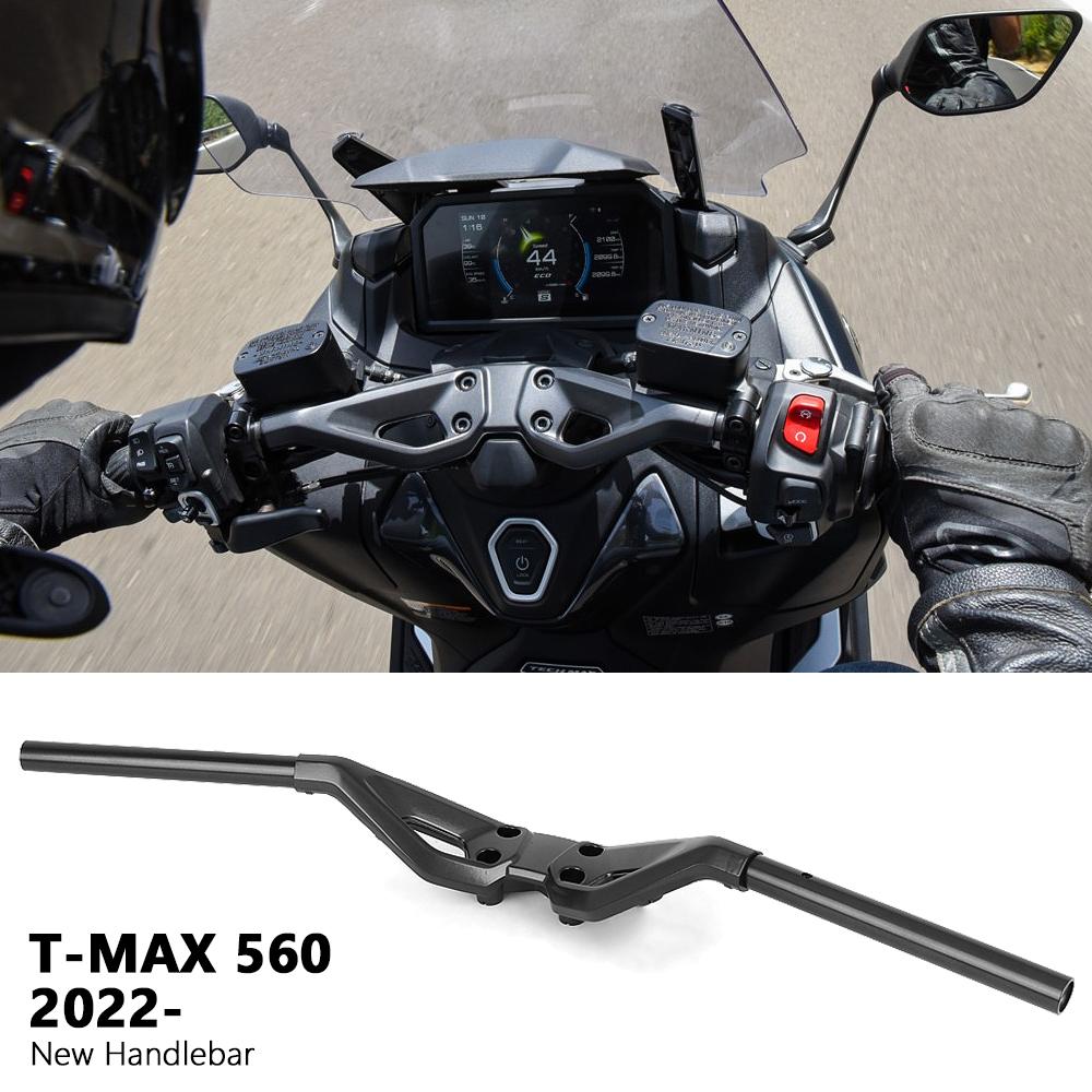 New Motorcycle Aluminum Handlebar For Yamaha T-Max 560 T-MAX560 TMAX560 T-MAX TMAX 560 2022 2023 2024 Handle Bar Black
