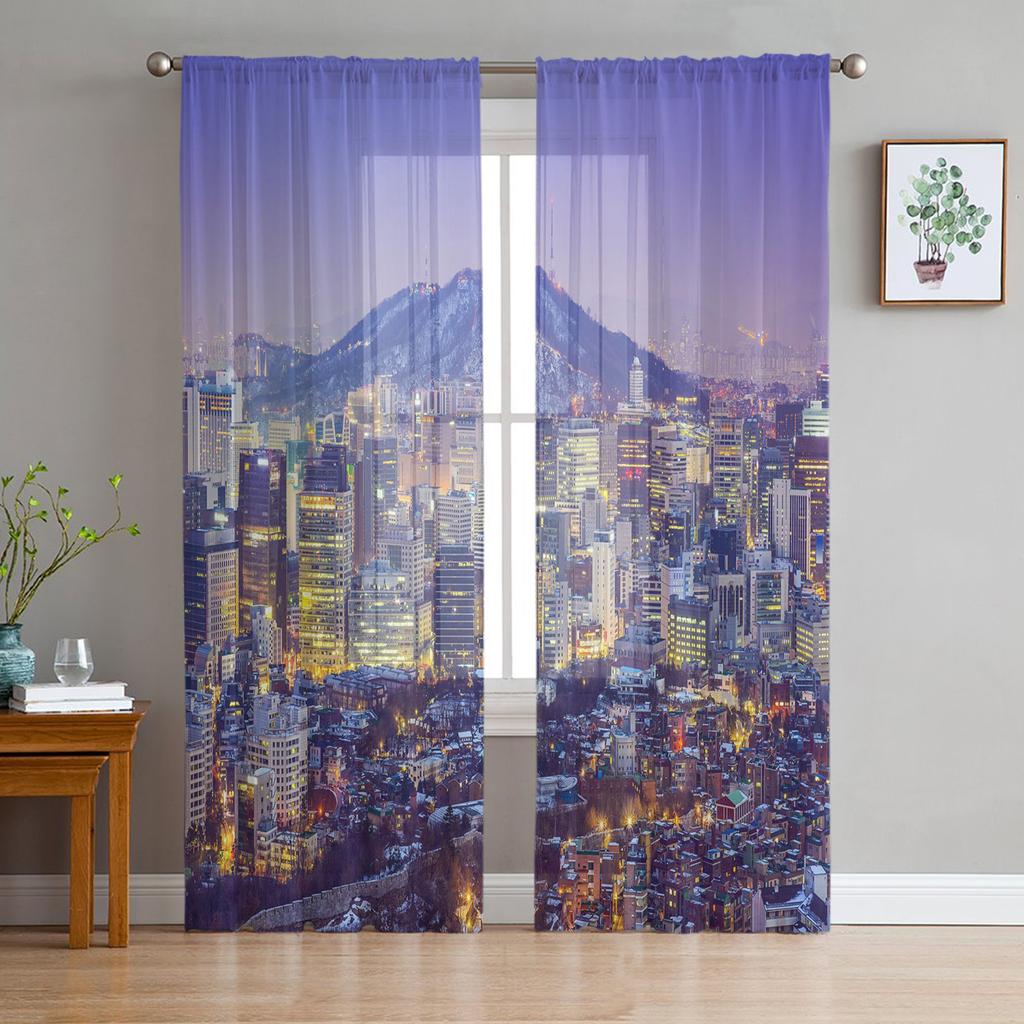 Megalopolis Akropolis Parthenon Monastiraki Transparente Vorhänge für Wohnzimmer Tüll Fenstervorhang Schlafzimmer Küche Schleier Vorhänge