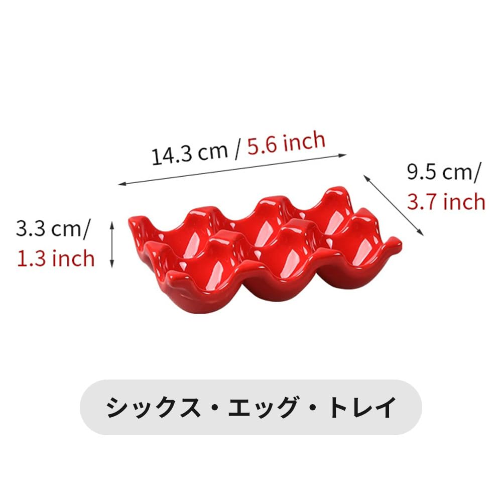 Egg Holder, Egg Case, Egg Stand, 6-Grid, Egg Holder, Egg Case, Container, Ideal for Kitchen and Refrigerator Storage (White)