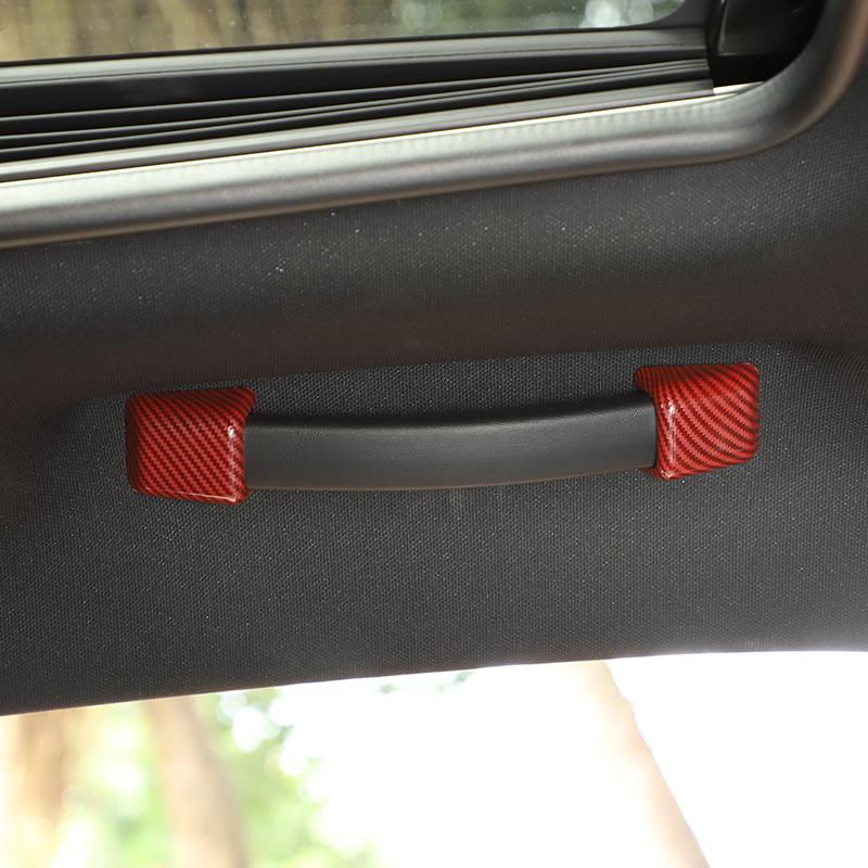  ABS Dach Griff Dekoration Abdeckung Aufkleber Fit Für Dodge Challenger 2010 Up Auto Ornament Innen Zubehör