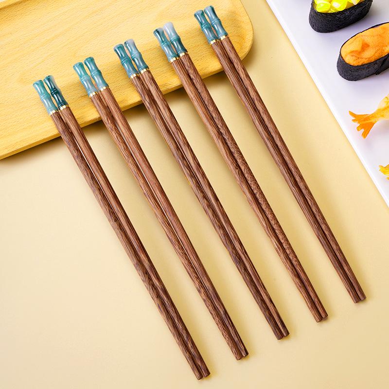 Luxury Imitation Jade & Chicken Wing Wood Chopsticks Set: Antibacterial, Mold-Resistant, Lacquer-Free, and Wax-Free In a Premium Gift Box.