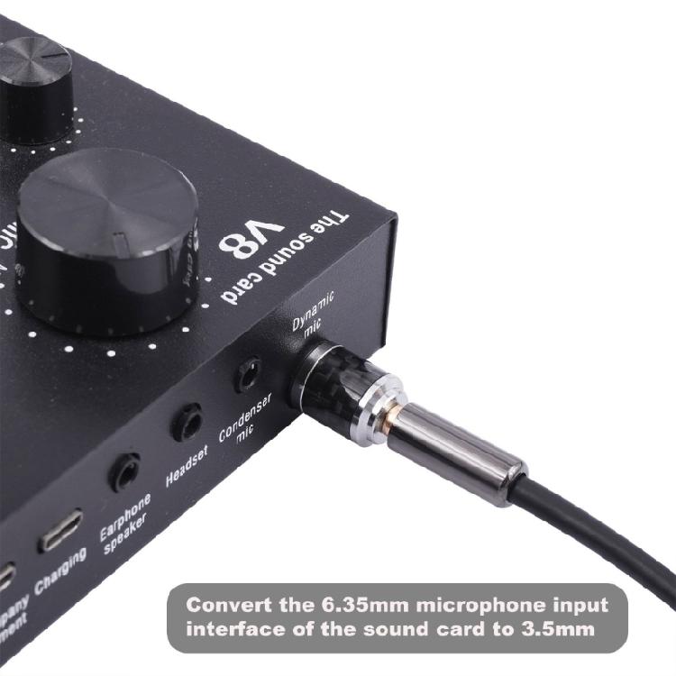 Auditory Connector 3.5mm Female to 6.35mm Male Conversion Adapter for Home Theaters