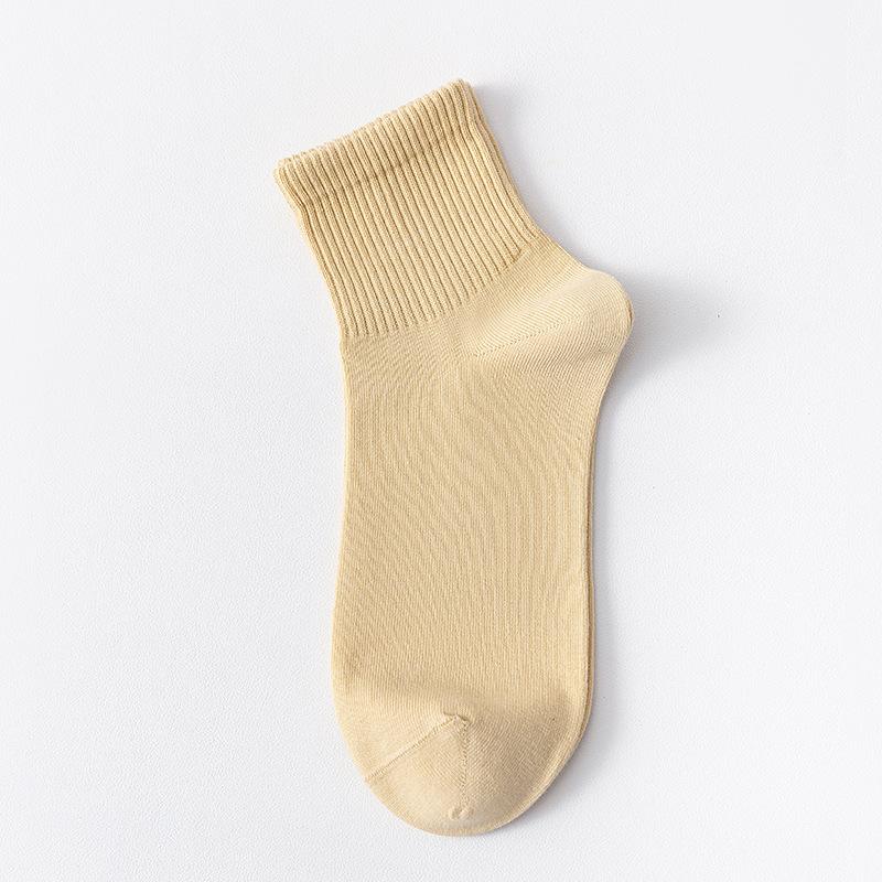 Socken Herren Herbst Unifarben Mittelhohe Socken Atmungsaktiv Schweiß Anti-Geruch Baumwolle Sport und Freizeit Nahtlos Herrensocken