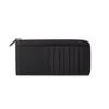BONAVENTURA Long Wallet in Shrink Leather Made with the finest European genuine Perfect as a L-Zip [Black]. leather. Minimalist, thin, leather. gift.