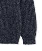 NODU Adn Heathered Hatch Round Semi-Overfit Long Sleeve Knit [Navy]