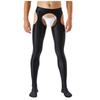 Collant Uomo con Taglio a Forcella Senza Cavallo Collant Lucidi a Vita Media Leggings