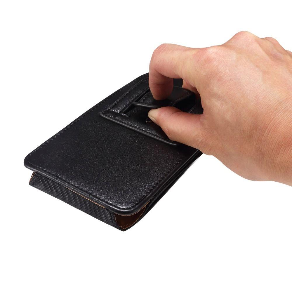 Textured Design PU Leather Belt Clip Case Card Slot Vertical Cover for Smartphones