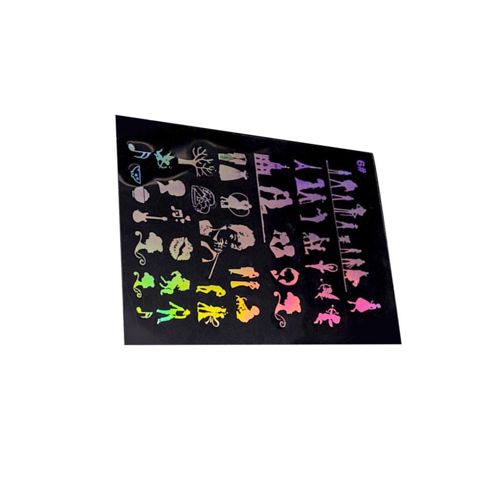 Transparent Stickers with Multiple Pattern DIY Accessory Durable Colorful Crafts Nail Decoration Gift Packaging Multi-Purpose