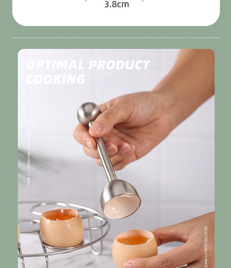 Nerezový kráječ a propichovač vaječných skořápek - Efektní pomůcka na rozbíjení vajec