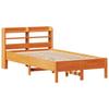 Solid Wood Bed Without Mattress Wax Brown 75 X 190 Cm Pine Wood