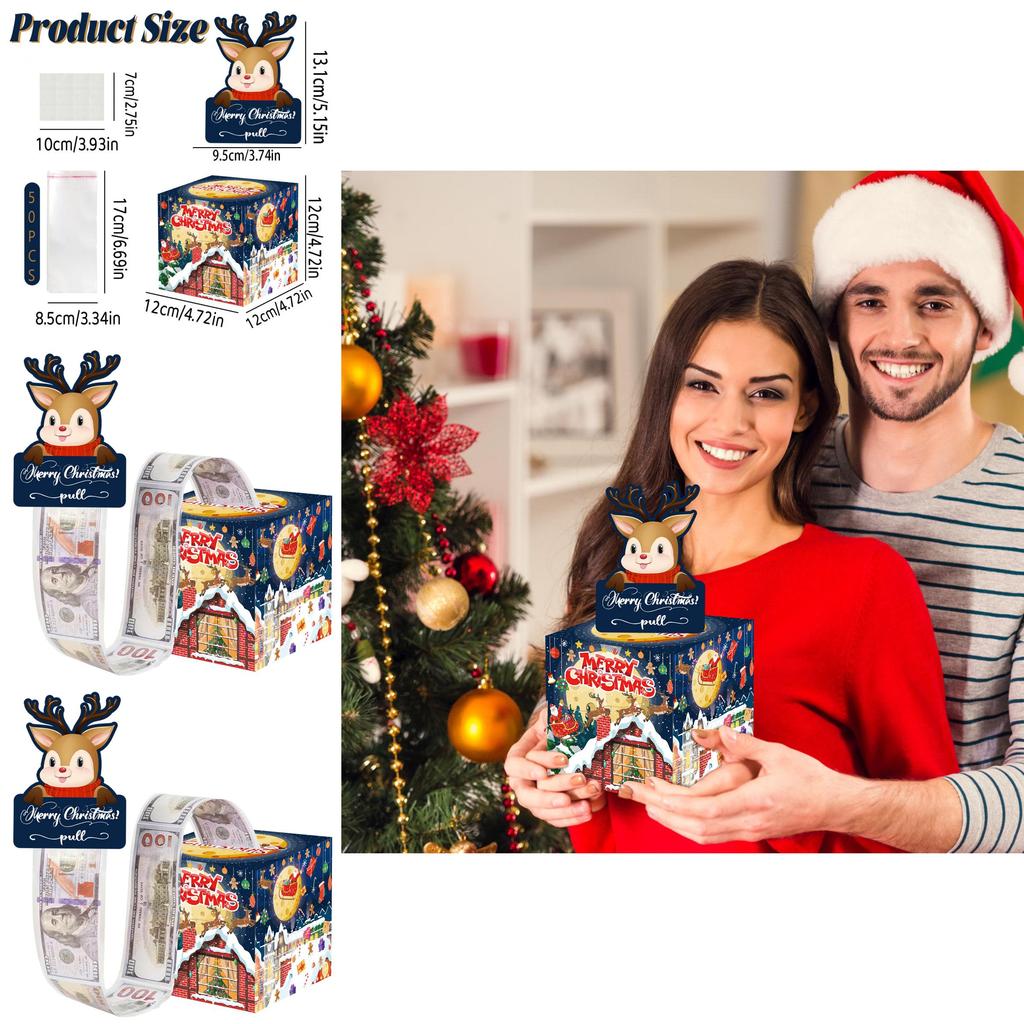 Weihnachten Weihnachtsmann Geschenkbox Mit Tiefblauer Farbe Für Feiertags-Partydeko