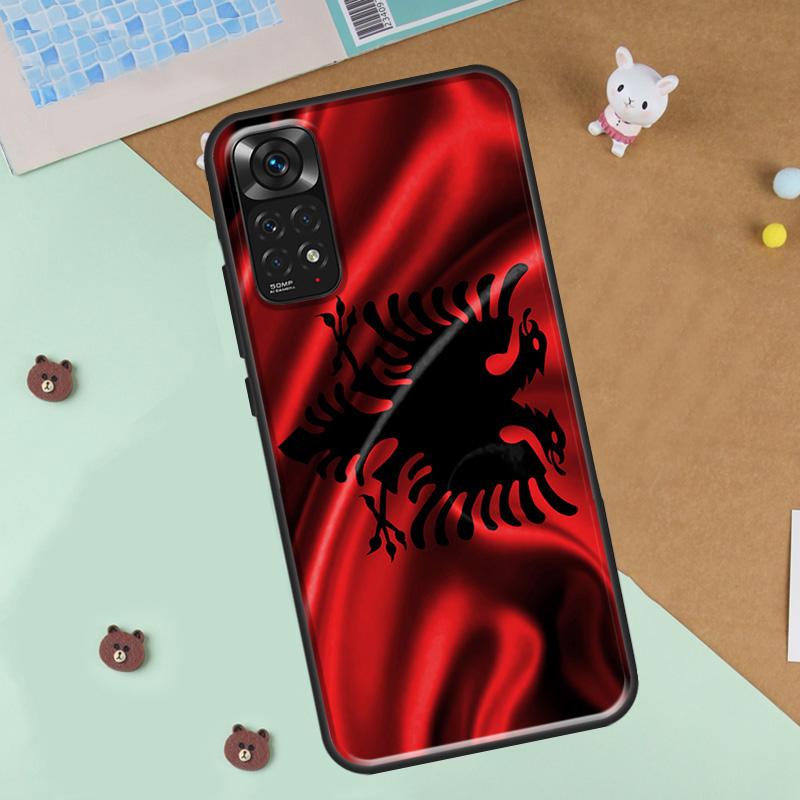 Albania Albanians Flag Art Phone Case For Xiaomi Redmi Note 12 8 9 10 11 Pro 8T 9S 10S 11S 12S 10A 9C 10C 12C Cover