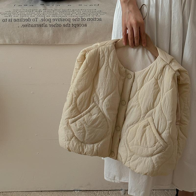 

Детский утепленный жилет для девочки на осень и зиму, детский жилет для мальчика, сохраняющий тепло, верхняя одежда для улицы 90cm бежевый