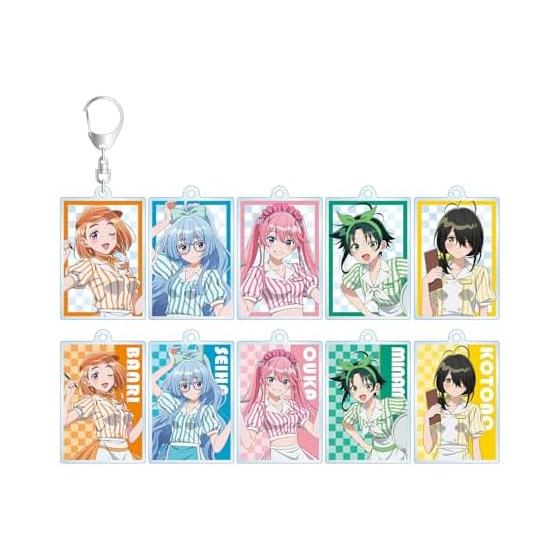 TV Anime "The Shiryuin Family's Children" Newly Illustrated American Diner Ver. Trading Acrylic Keychain 10-Piece Box Set Featuring Manri Shiryuin,