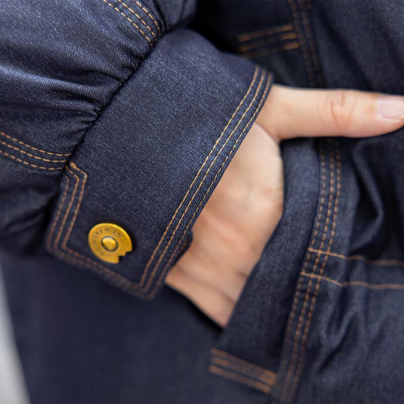 Mocana Women's Lamb Wool Patchwork Collar Short Down Jacket