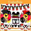 Mickey Mouse Minne Kinder Geburtstagsparty Zubehör Deko Ballon Banner Und Geschirr Set