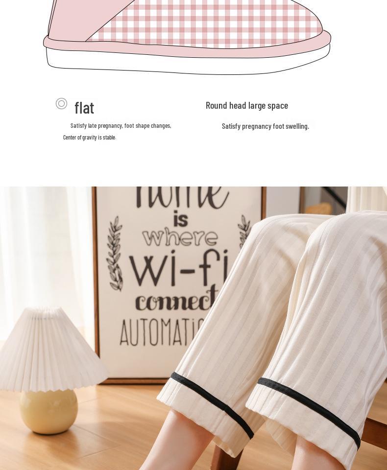 Lidani Non-Slip Postpartum Slippers for Pregnant Women - Lightweight, Warm, Two-Wear Indoor Summer Shoes with Backed Heel.