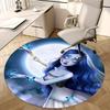 Elegant Blue Butterfly Moon Chair Mat   Round Carpet for Home Decor, Office Use, Living Room, Bedroom, Gift Idea0146b