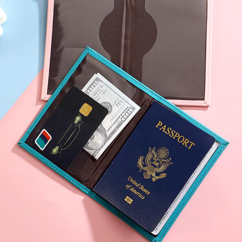1pc Passport Holder Slim & Portable Map Essential Cruise Passport Cover for Travel PU
