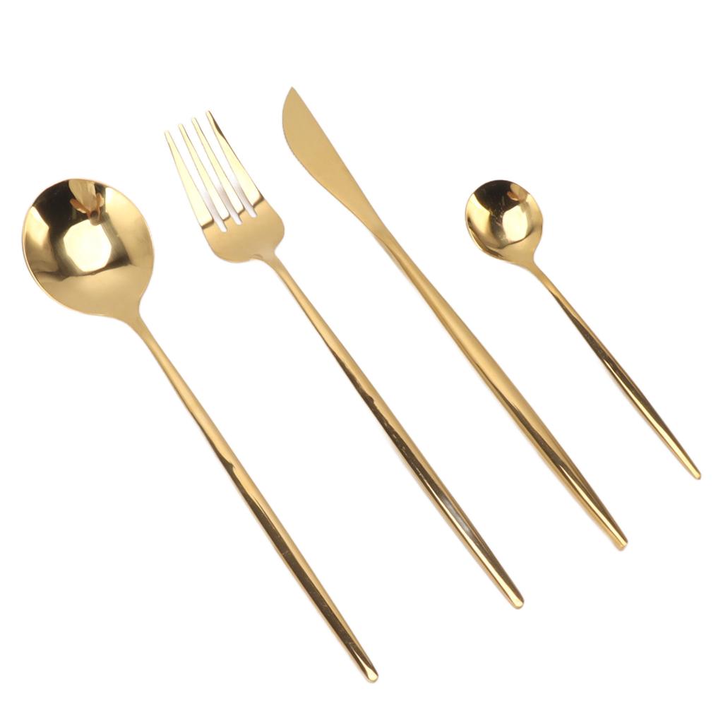 4 Piece Flatware Set Mirror Polished Cutlery Utensil Set Restaurant Eating Tableware Set for Restaurant Home
