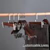 10pcs Vintage Wooden Pants Hangers,Solid Trouser Racks with Adjustable Non-Slip Clips,Home Organizers Hanger for Dress Scarf