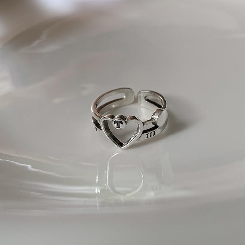 

Trendy Adjustable Heart Design Ring For Women Stylish Korean Inspired Jewelry