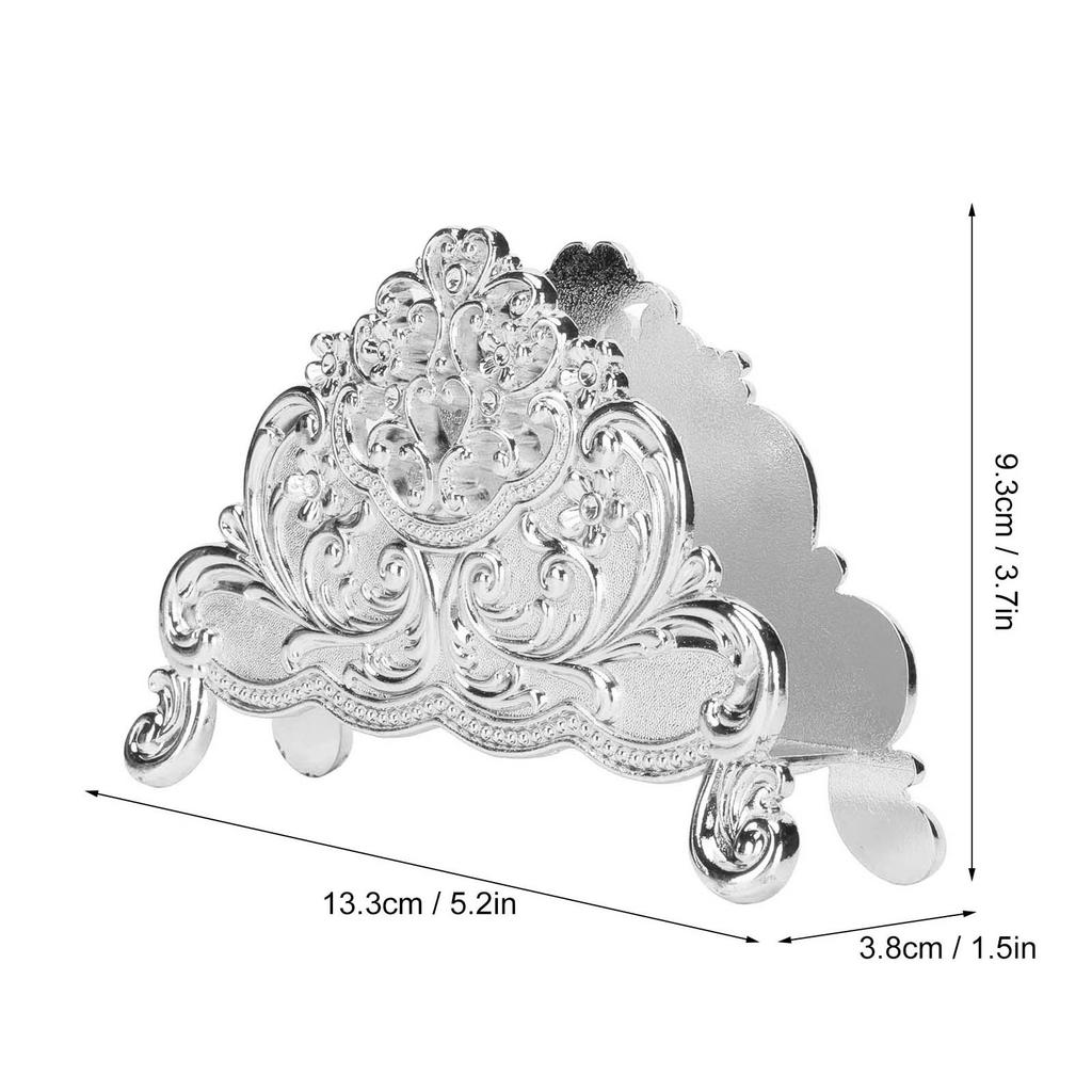 Napkin Holder European Metal Hollow Flower Pattern Paper Tissue Holder Freestanding Paper Napkin Dispenser