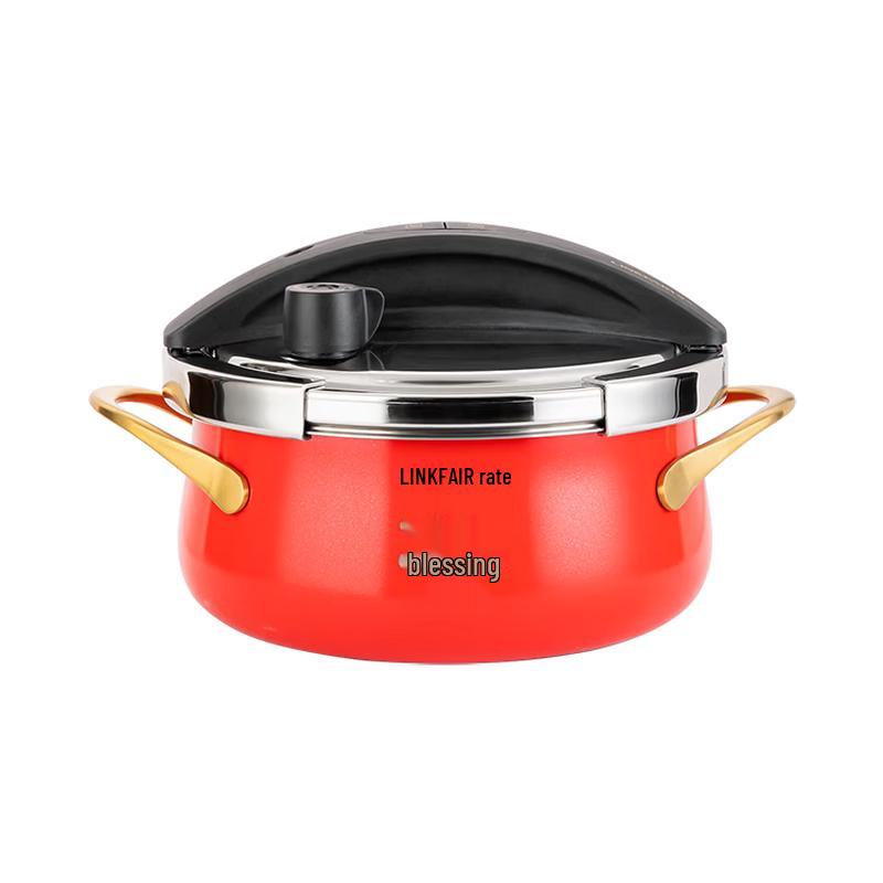 LINKFAIR 4L Stainless Steel One-Hand Pressure Cooker