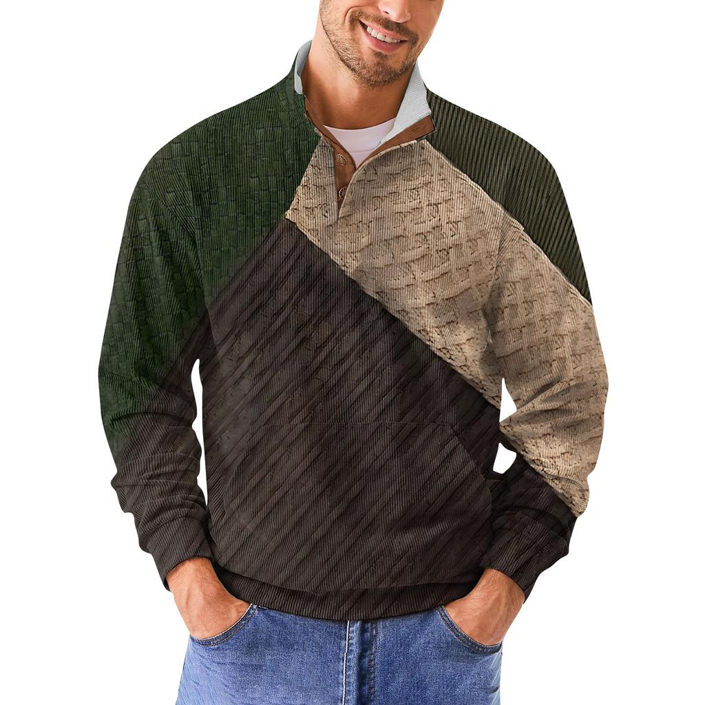 Lässiges Retro-Sweatshirt mit Farbverlauf für Herren