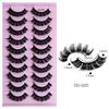 10 Paia Ciglia Finte Russian Strip Lashes Extension Finte Cils Naturel Extension Ciglia D Curl Strip Lashes Trucco Bellezza Ciglia magnetiche
