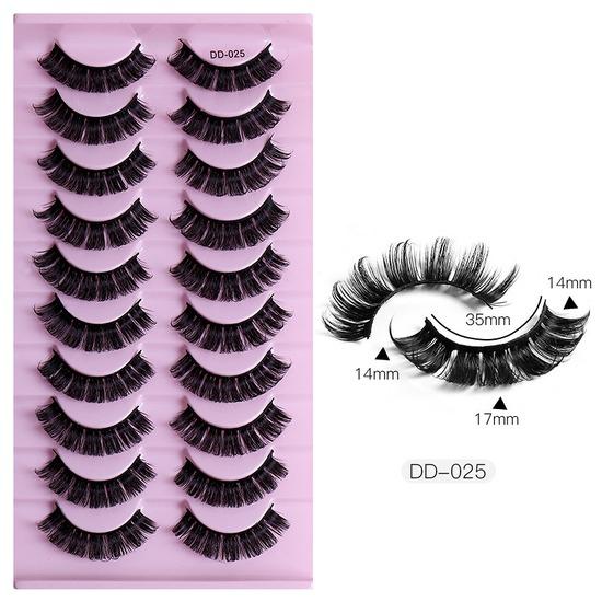 10 Paia Ciglia Finte Russian Strip Lashes Extension Finte Cils Naturel Extension Ciglia D Curl Strip Lashes Trucco Bellezza Ciglia magnetiche