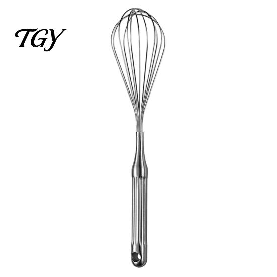 Kitchen Gadgets for Home Cooking Stainless Steel Egg Beater, Anti-slip Long Handle Durable Whisk, Commercial Grade Whisk Manual Mixing Tool Sauces And