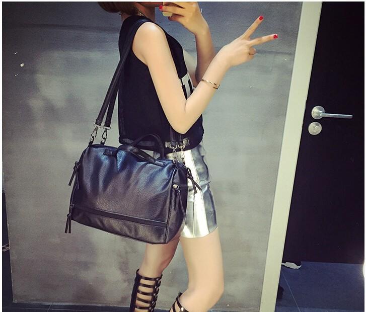 Yogodlns Motorcycle Shoulder Bags for Women Leather Handbags