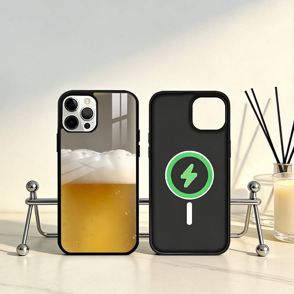 Beer Alcohol CHEERS Phone Case For iPhone17,16,15,14,13,12,11 Plus,Pro Max Magnetic For Magsafe Wireless Charging