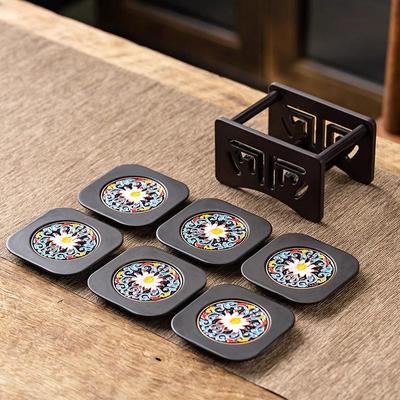 Enamel Tea Cup Mat - Heat Insulation and Anti-Scald Coaster for Kung Fu Tea Sets