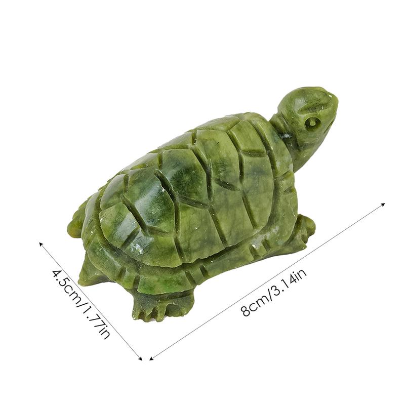 Jade Turtle Figurine Animal Sculpture Craft Home Statue Decor Desktop Figurine Ornament Craft Desktop Ornament For Living Room