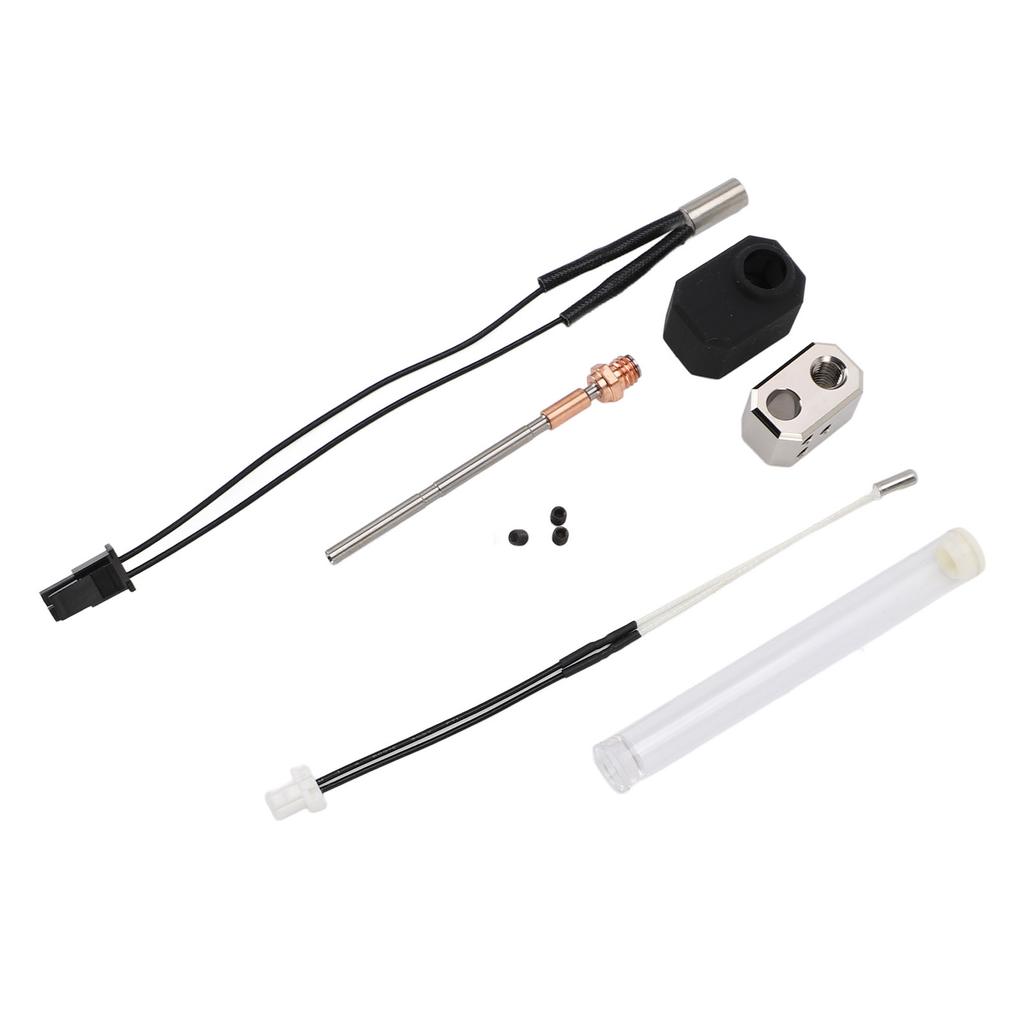 3D Printer Hot End Kit Bimetal Throat Heating Block Thermistor Nozzle Silicone Insulation Sleeve Print Head Hot End Kit