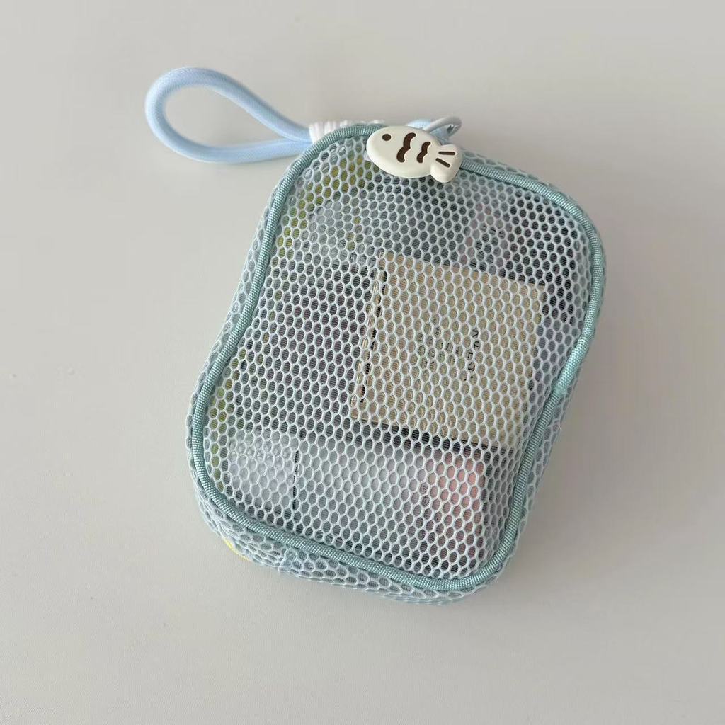 Nylon Tofu Block Mesh Makeup Bag With Large Capacity For Travel And Daily Use