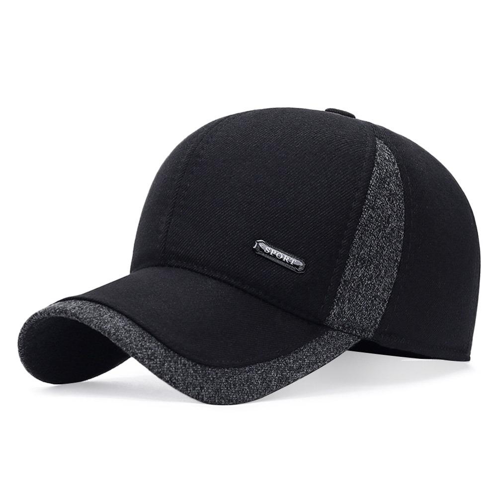Outdoor With Earflaps Thicker Baseball Cap Windproof Warm Trucker Hat Casual Adjustable Winter Hat for Men