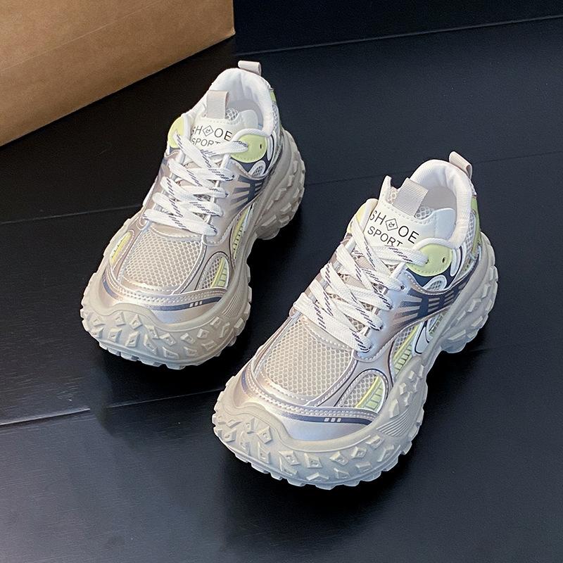 

Fashion heightening tire shoes dad shoes women s 2025 spring and autumn new breathable casual shoes versatile platform sports shoes 40