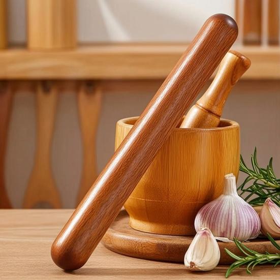 Holz-Nudelholz Natürliches Massivholz Mehrzweck-Teigroller Antihaft-Küchenwerkzeug für Fondant Kuchenboden Kekse Brot Pizza Knödel