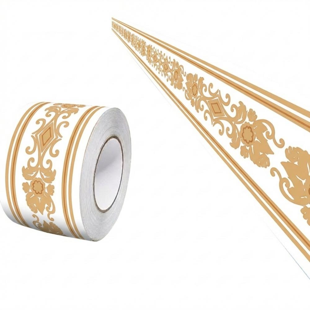 Fashion 5 Meter Wall Base Self Adhesive Thickened Wall Sticker Soft Anti-collision Skirting Line Bedroom