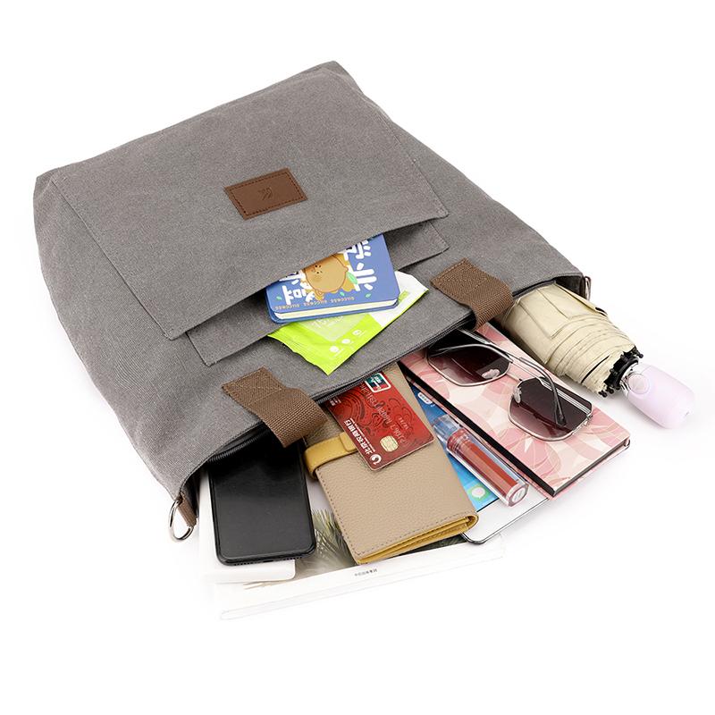Shoulder Bag Tote Bag Women Solid Color Canvas Bag